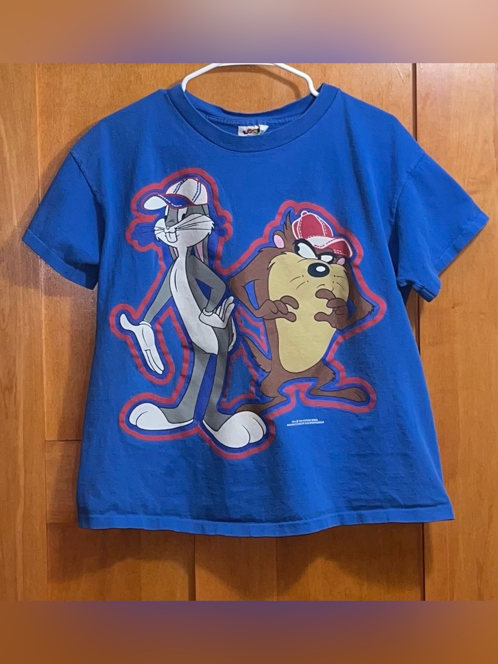 Vintage 1994 Looney Tunes Blue Bugs Bunny Tasmanian Devil T-Shirt Medium Men’s